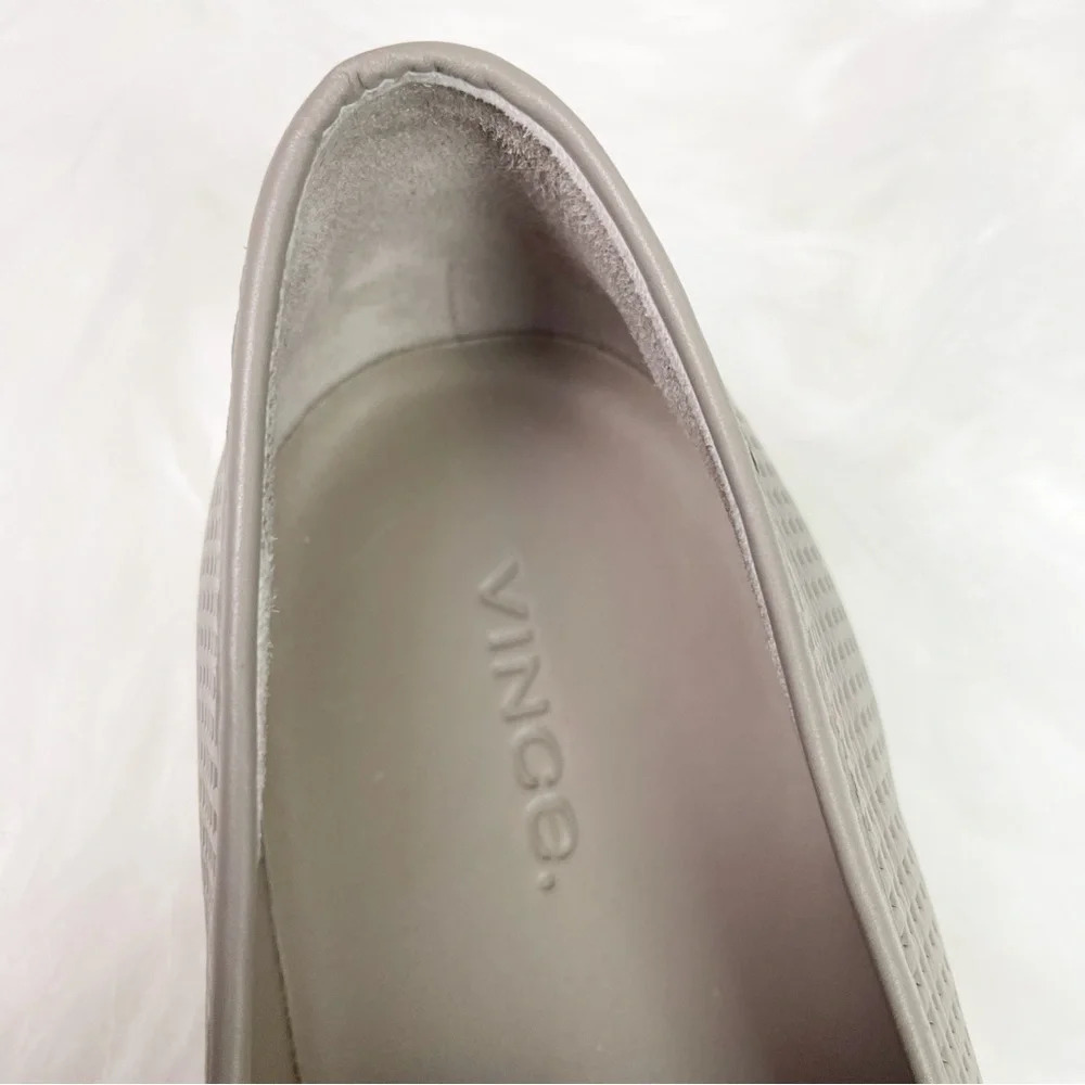 VINCE Blair Slip-On Sneakers Perforated Calf Skin Leather 10 Casual Loafers - Picture 8 of 11